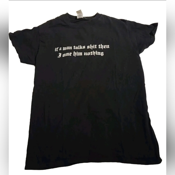 Taylor Swift If A Man Talks IDSB Black Shirt Swiftie Tee Reputation Era Rep - Picture 1 of 5